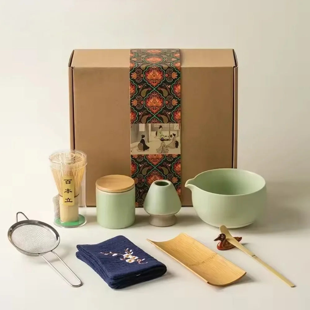 MatchaZen – 9-Częściowy Ceramiczny Zestaw do Matchy