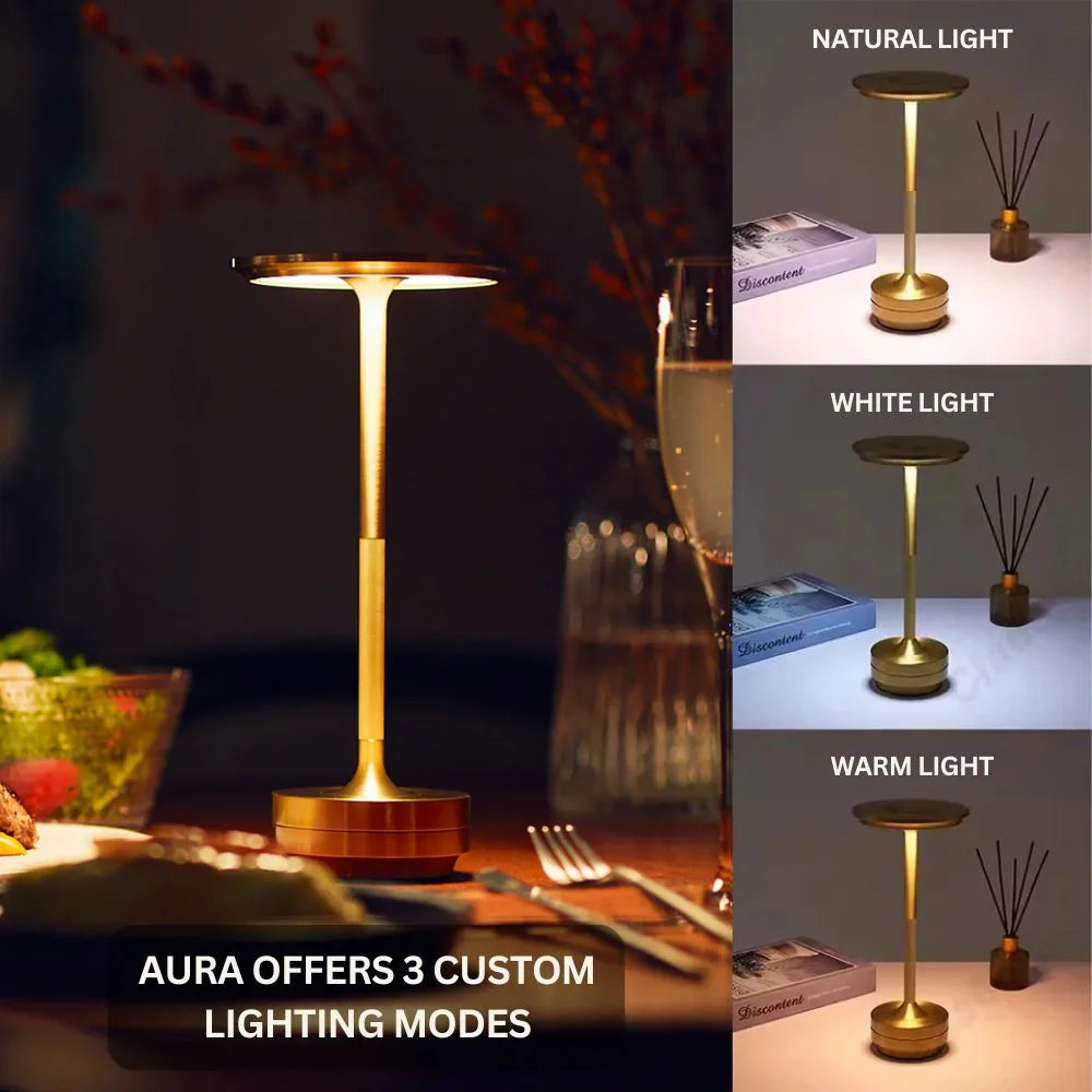 Aura – bezprzewodowa lampa stołowa z regulowanym światłem 8