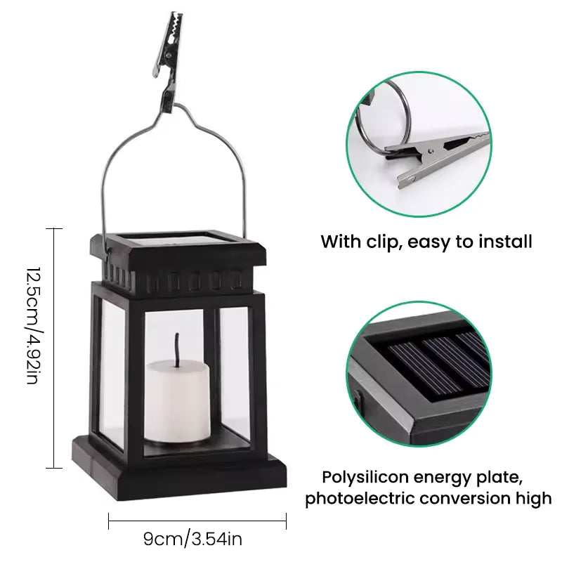 AuroraGlow – Solarna lampa ogrodowa w kształcie świecy 5