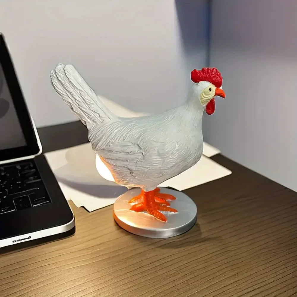 CluckGlow – Lampa stołowa z żywicy w kształcie jajka kurzego zasilana przez USB 2