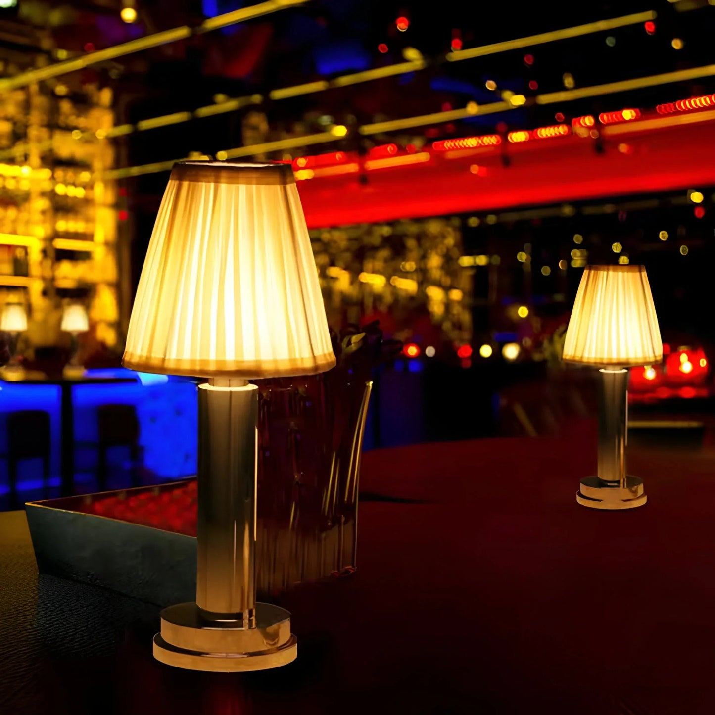 CozyGlow – bezprzewodowa lampa stołowa z jedwabiu 4