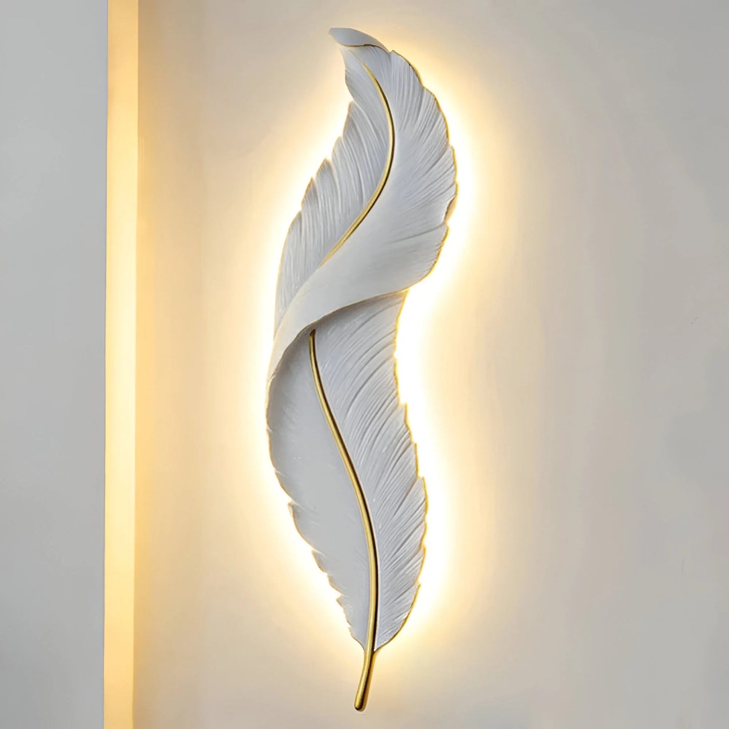 FeatherGlow – Ściemnialna nordycka lampa ścienna LED 2