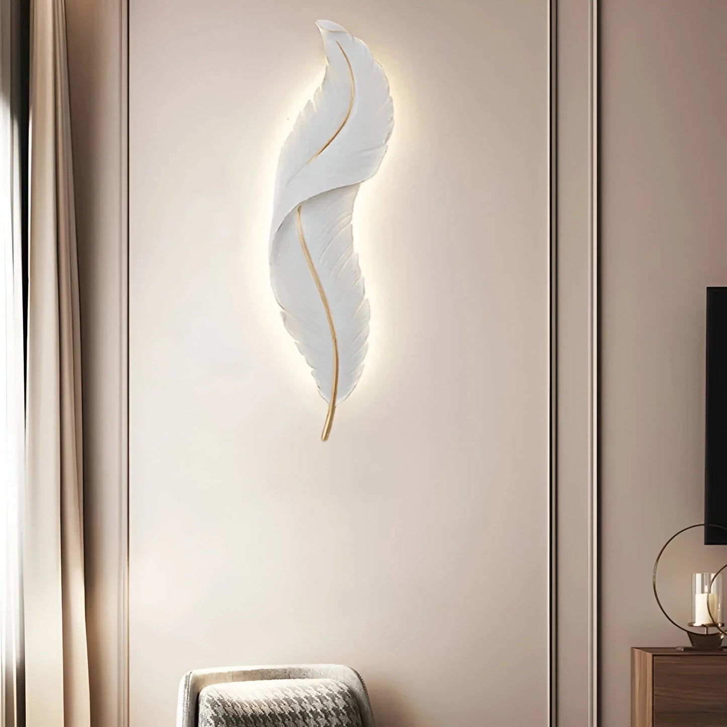 FeatherGlow – Ściemnialna nordycka lampa ścienna LED 5