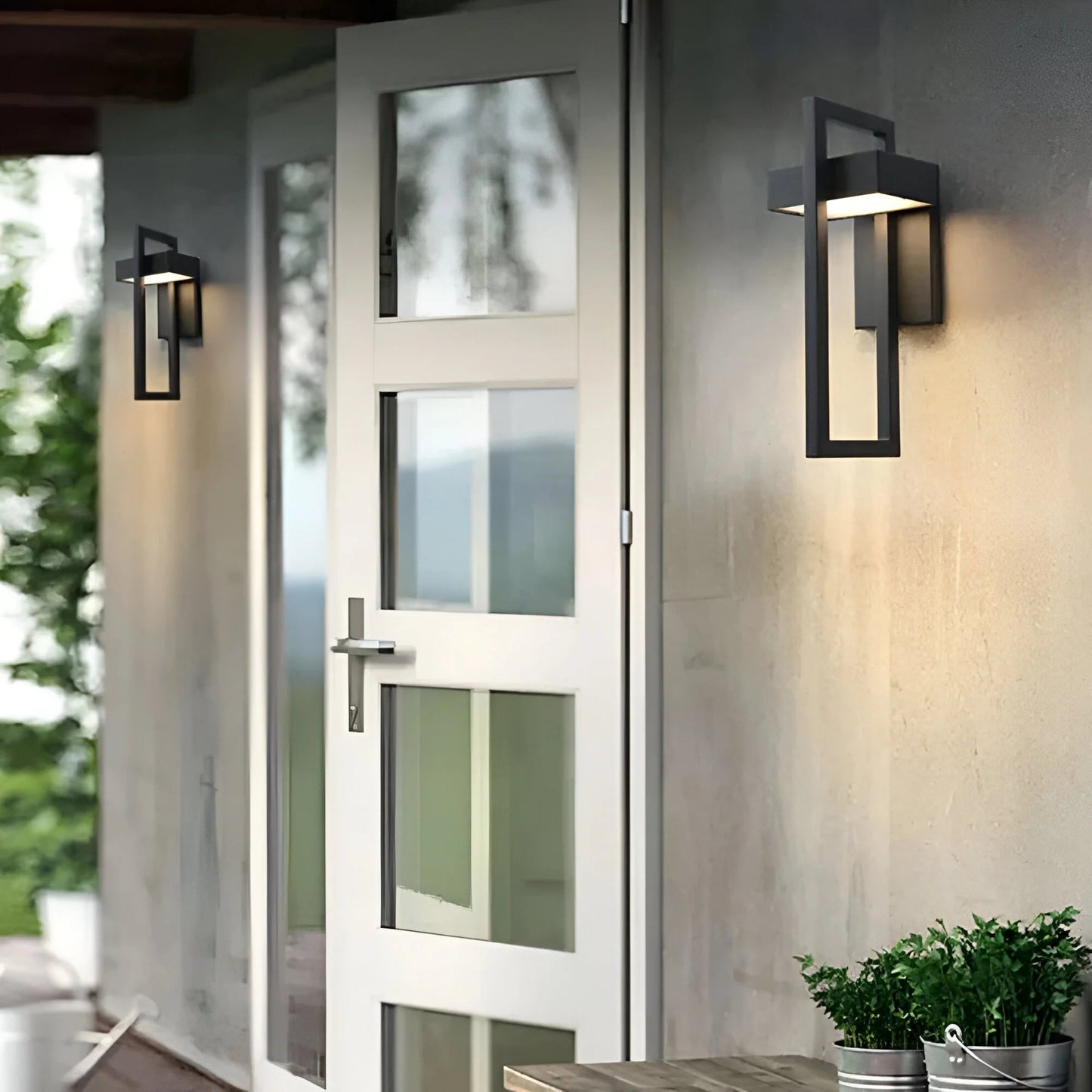 GlowCraft – Odporna na warunki atmosferyczne zewnętrzna lampa ścienna 6