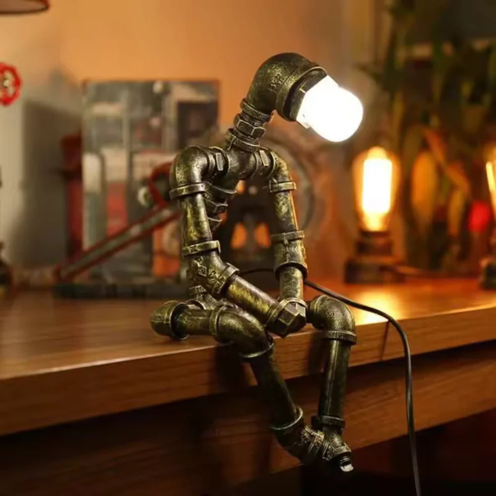 LumeBot – futurystyczna lampa stołowa w kształcie robota 2