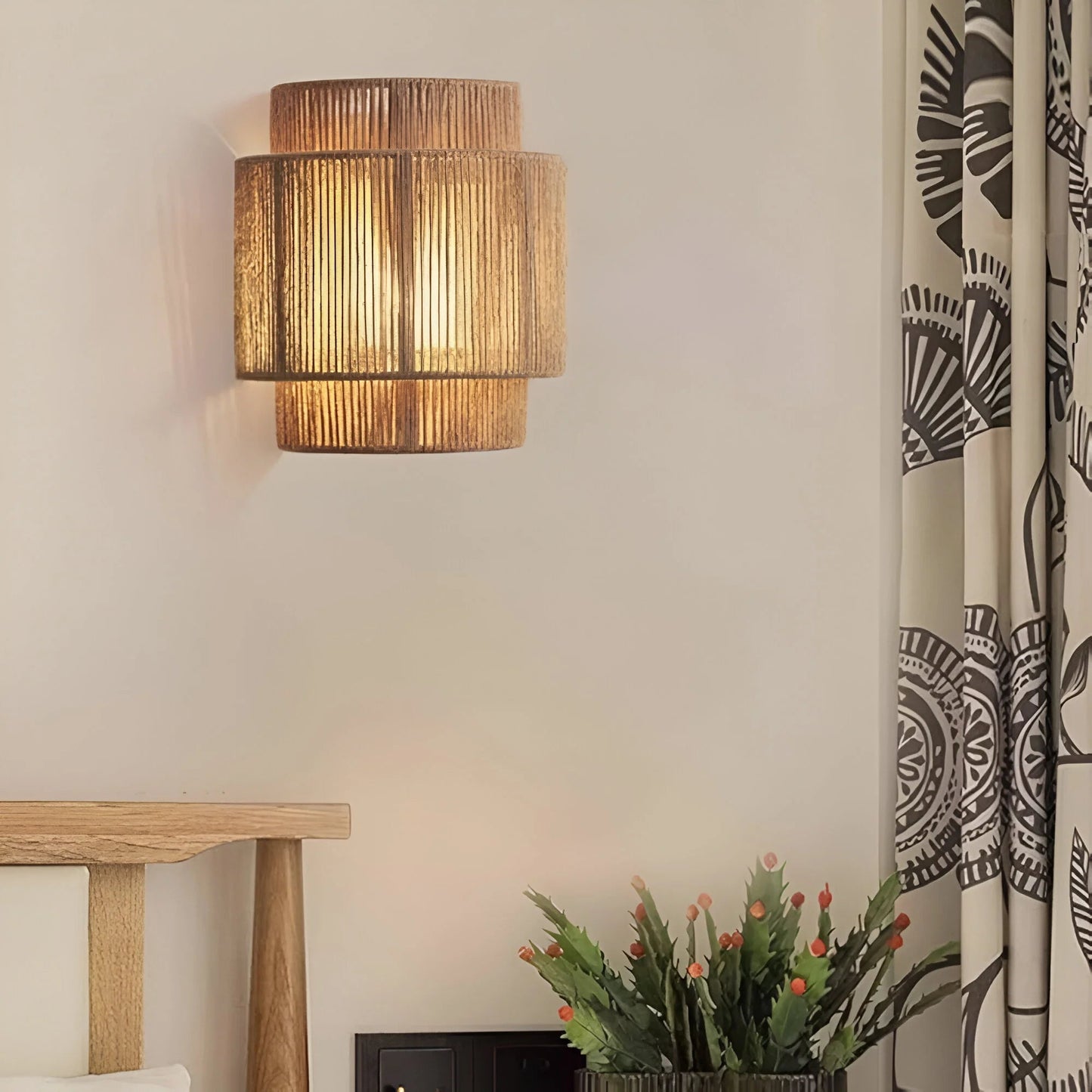 LumiRope – Naturalna lampa ścienna z konopnej liny 0