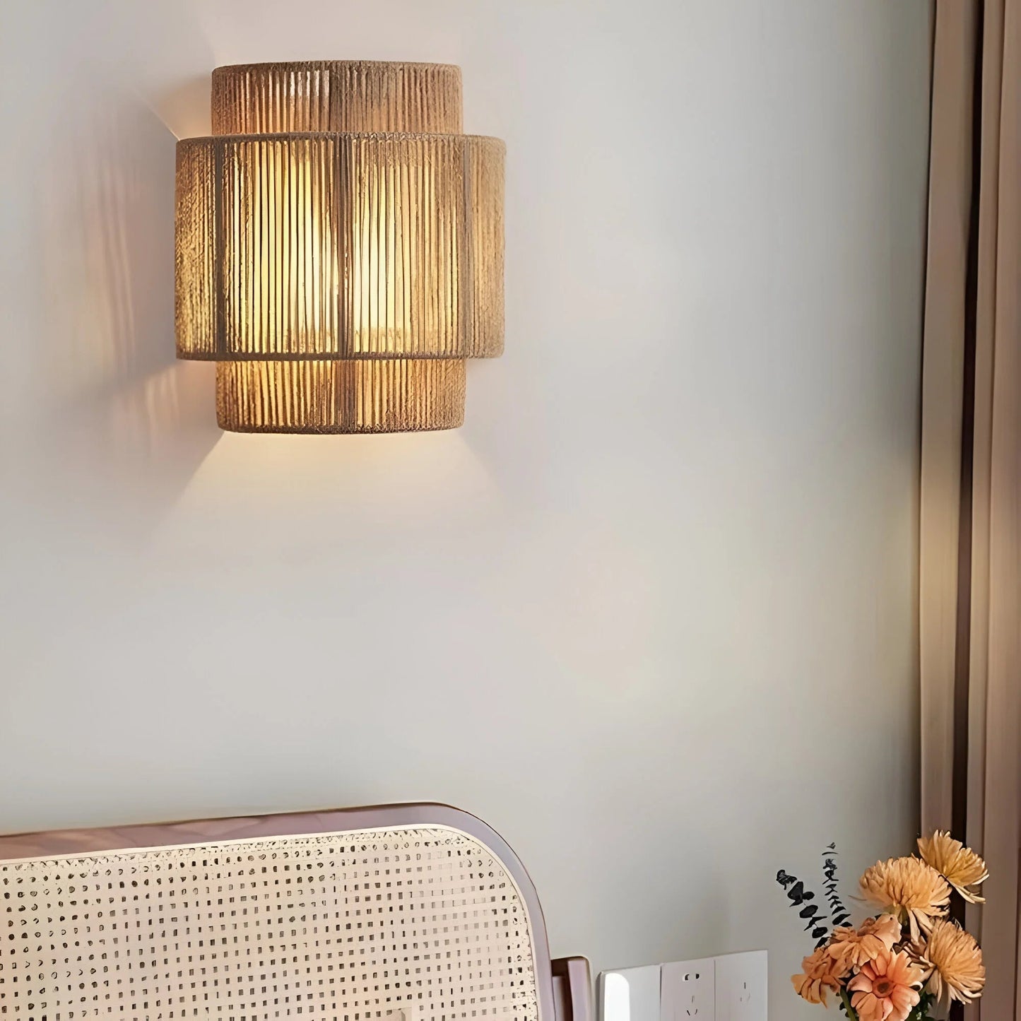 LumiRope – Naturalna lampa ścienna z konopnej liny 1
