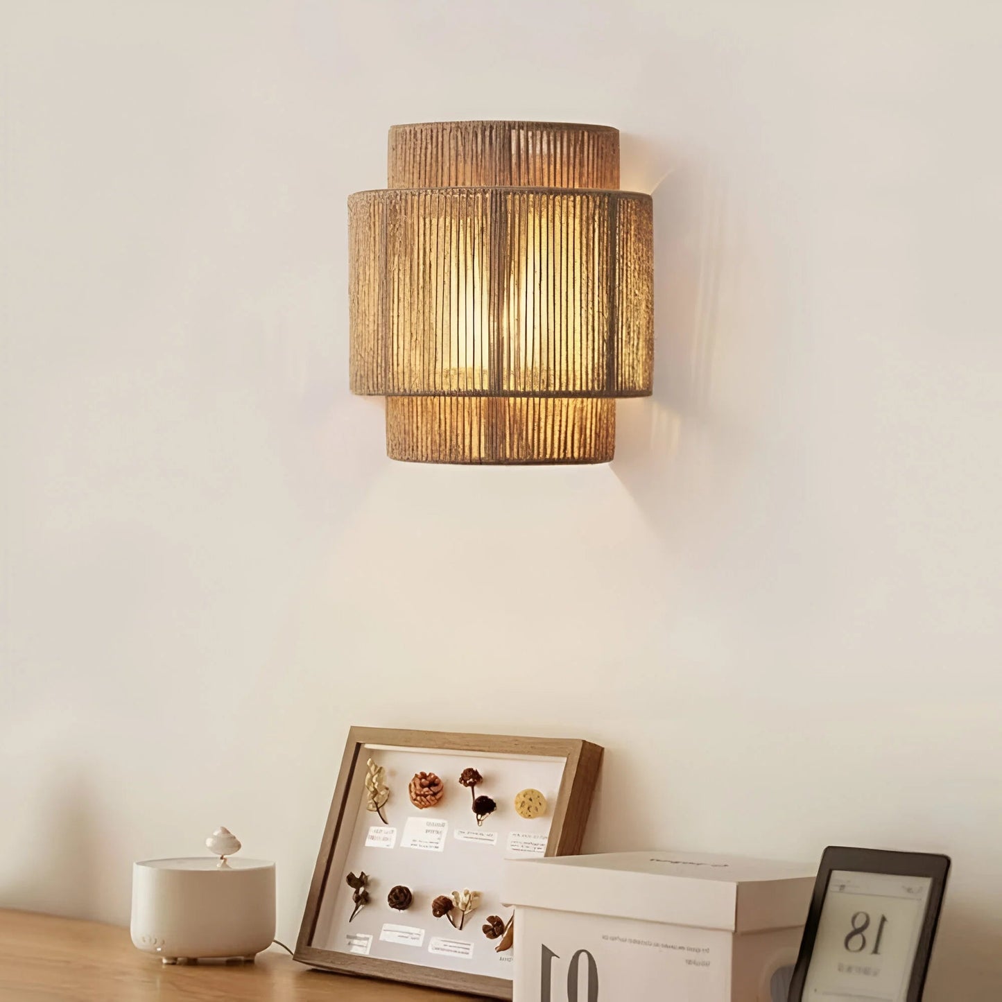 LumiRope – Naturalna lampa ścienna z konopnej liny 2