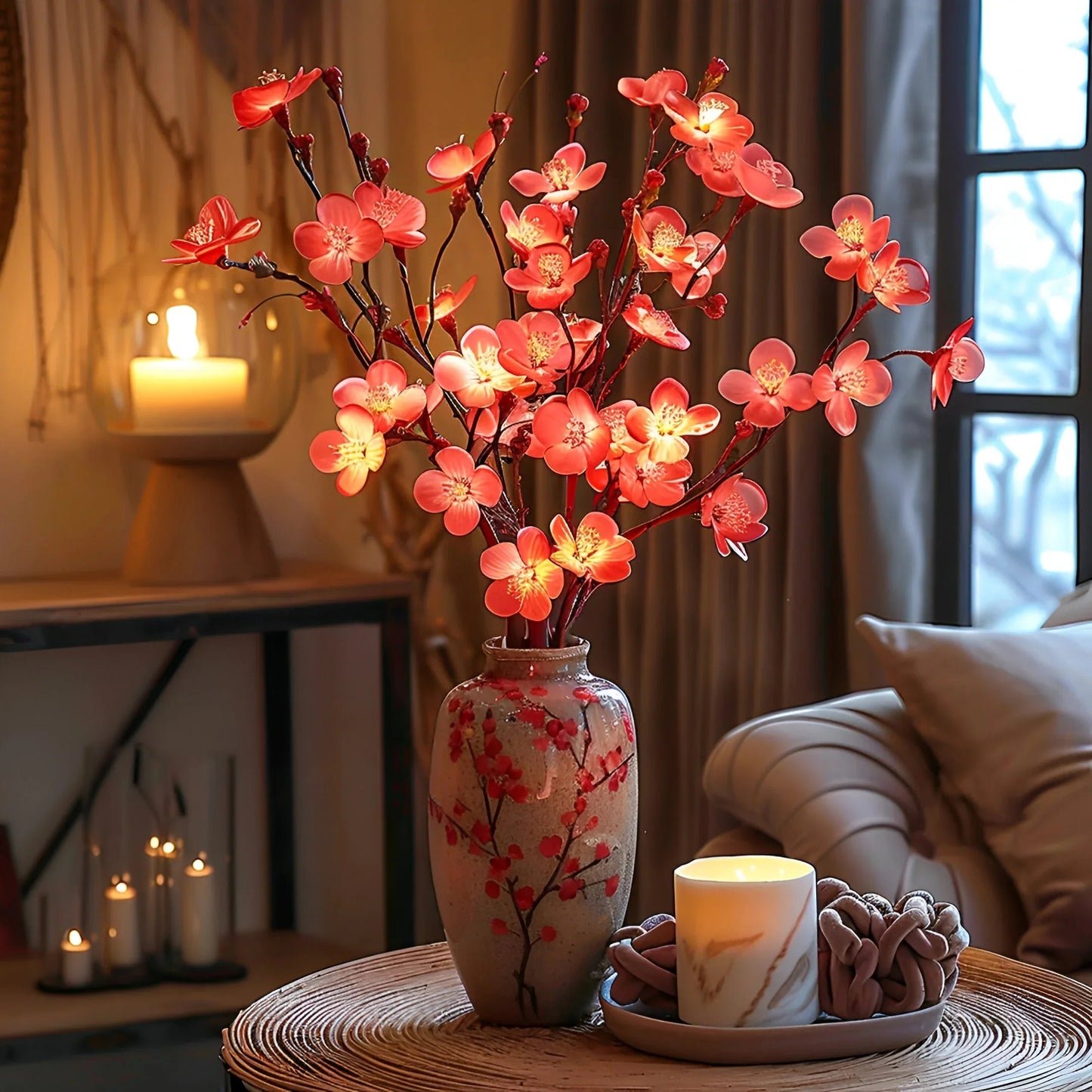 LushGlow – Lampa stołowa z lampkami w kształcie gałązki oliwnej 1