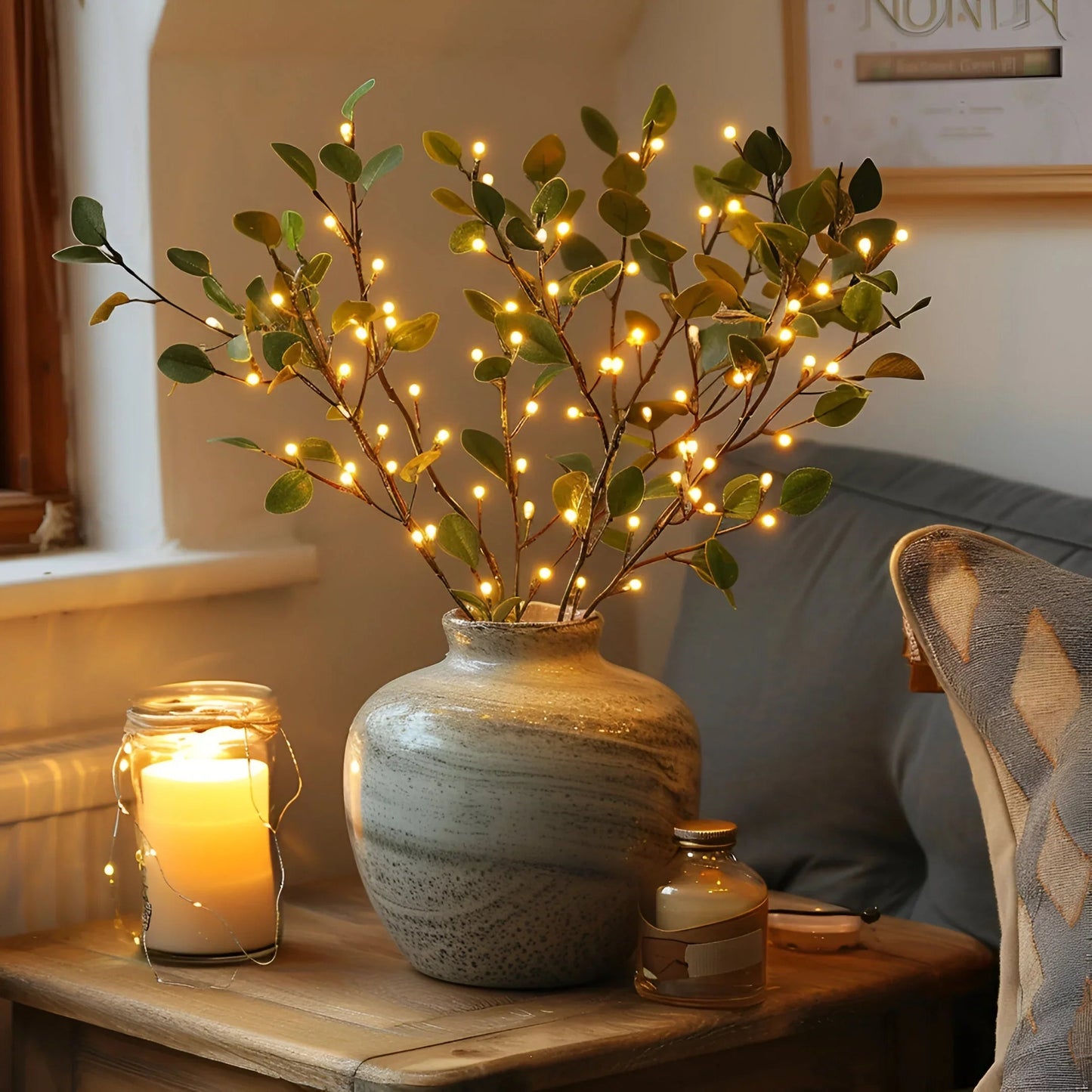 LushGlow – Lampa stołowa z lampkami w kształcie gałązki oliwnej 2