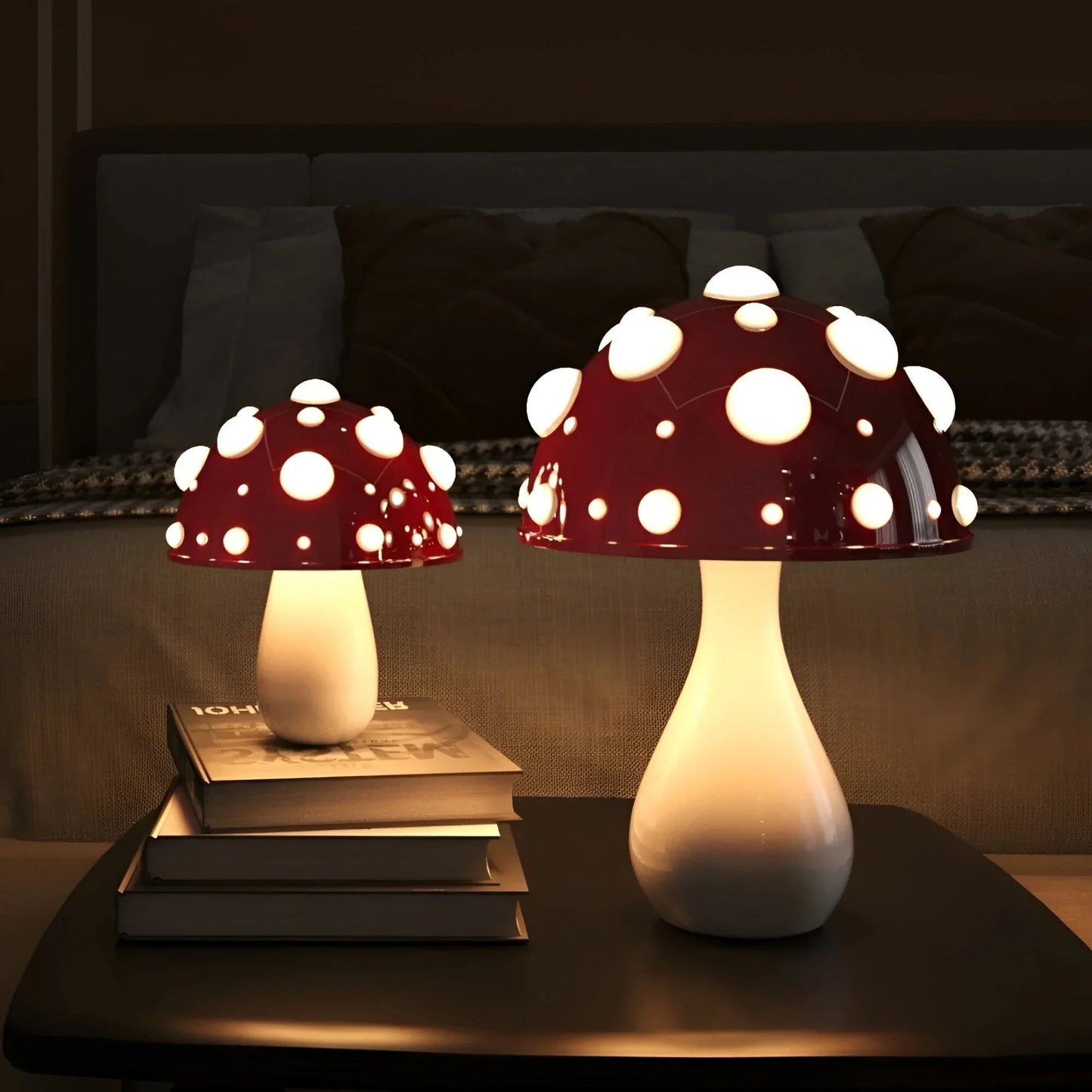 MushGlow – Ciepła, nastrojowa lampa stołowa w kształcie grzyba 2