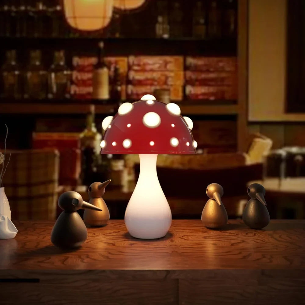 MushGlow – Ciepła, nastrojowa lampa stołowa w kształcie grzyba 4