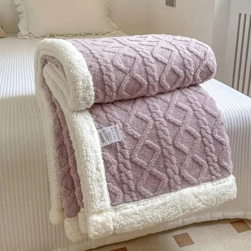 CuddleLux – Dwustronny Koc z Mikrofibry Sherpa
