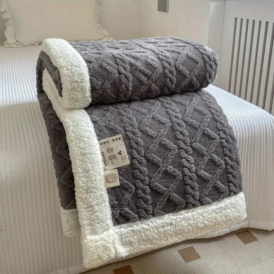 CuddleLux – Dwustronny Koc z Mikrofibry Sherpa