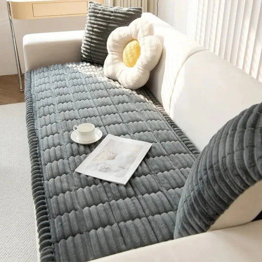 CozyLuxe – Elegancka Flanelowa Narzuta na Kanapę