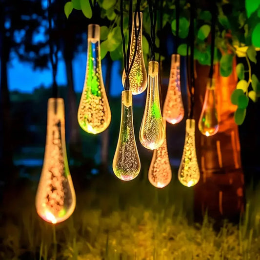Auralis – Solarne Lampki Krople Deszczu na Sznurze