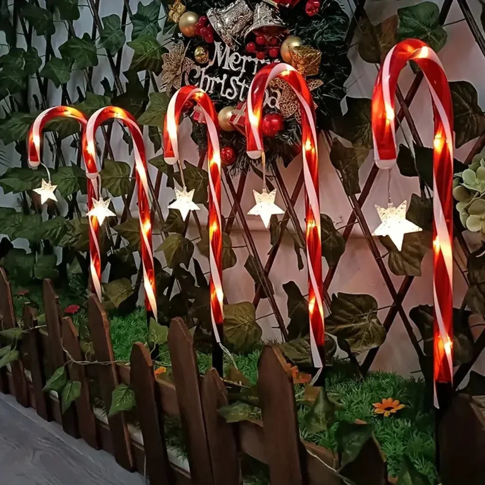 Canvera – Solarne Lampki Ścieżkowe Laski Cukrowe (Zestaw 5)