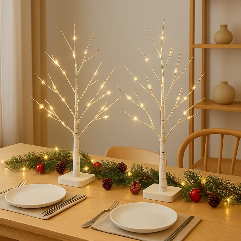 Sylvara – Zaczarowana Lampka w Formie Brzozy