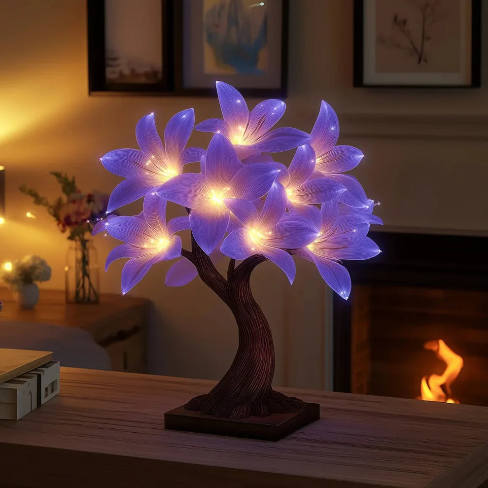 Lumora – Księżycowa Lampa Drzewko z Liliami