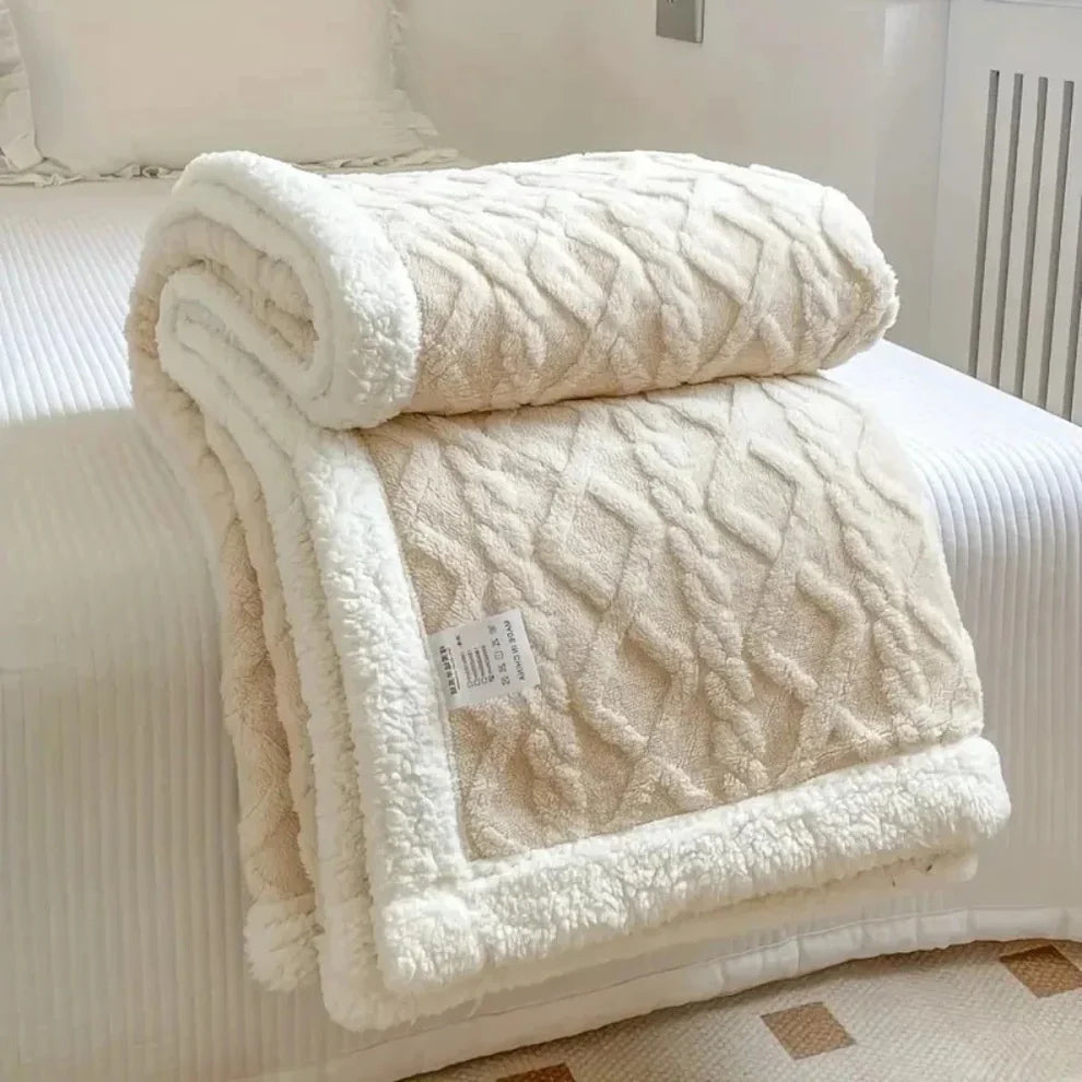 CuddleLux – Dwustronny Koc z Mikrofibry Sherpa