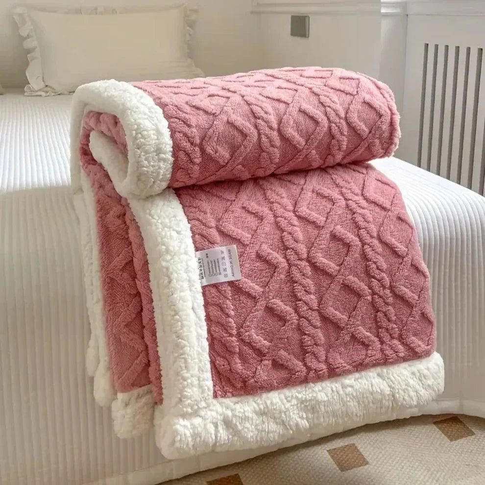 CuddleLux – Dwustronny Koc z Mikrofibry Sherpa