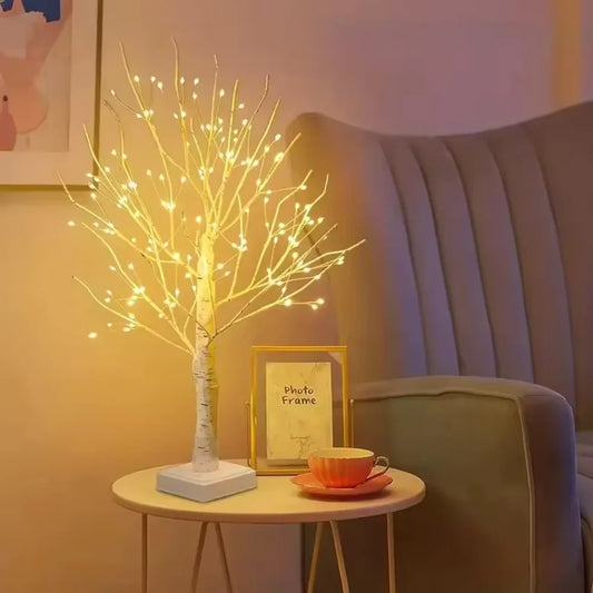 Sylvara – Zaczarowana Lampka w Formie Brzozy