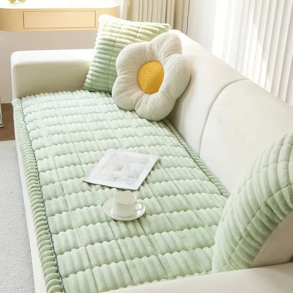 CozyLuxe – Elegancka Flanelowa Narzuta na Kanapę