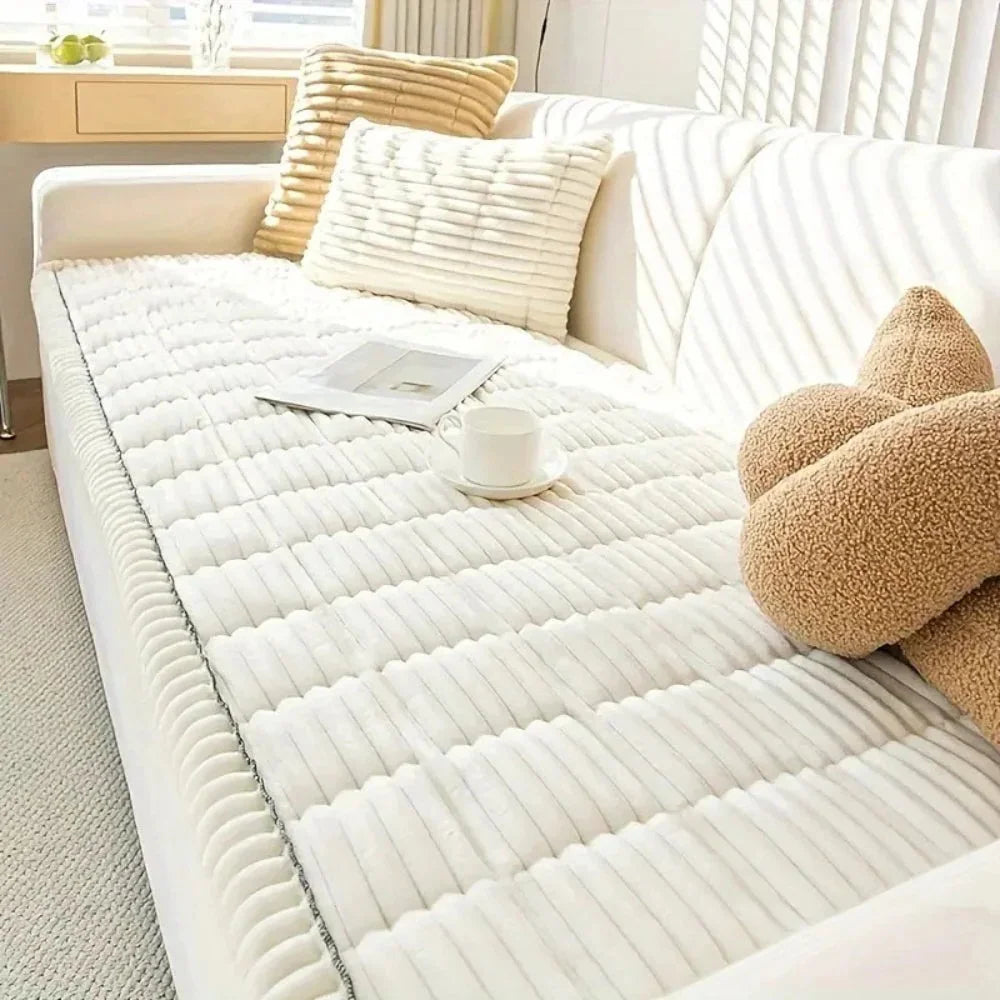 CozyLuxe – Elegancka Flanelowa Narzuta na Kanapę
