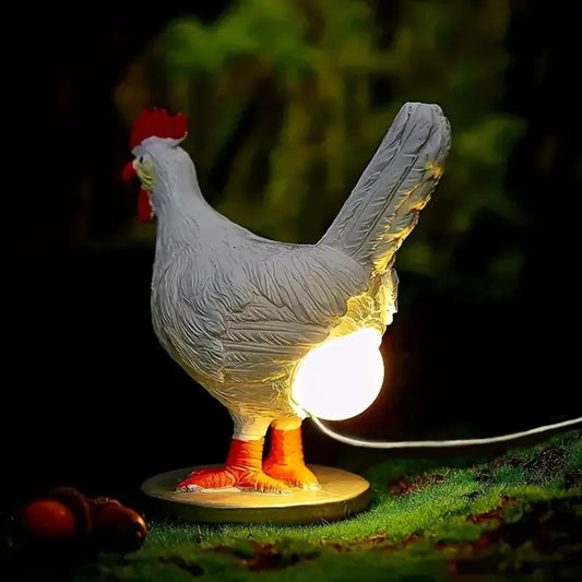 CluckGlow – Lampa stołowa z żywicy w kształcie jajka kurzego zasilana przez USB 0