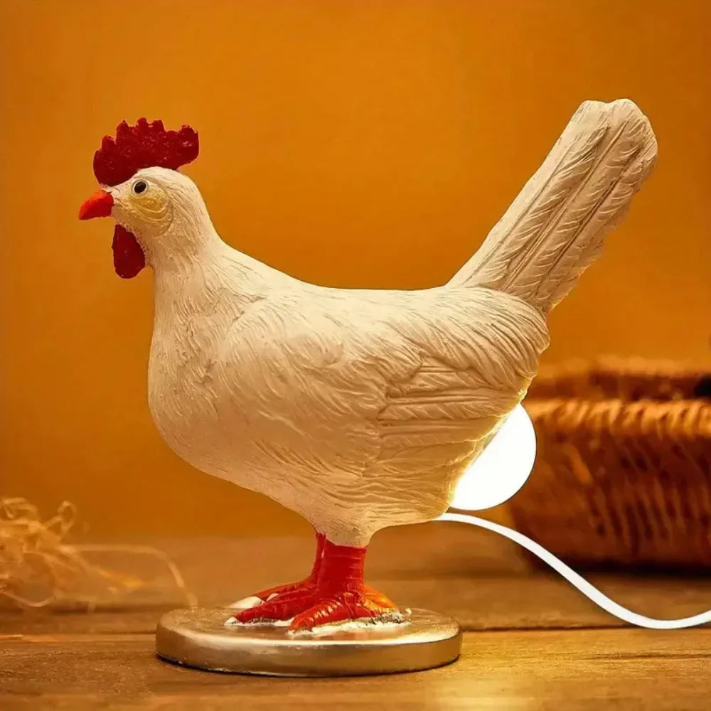 CluckGlow – Lampa stołowa z żywicy w kształcie jajka kurzego zasilana przez USB 1