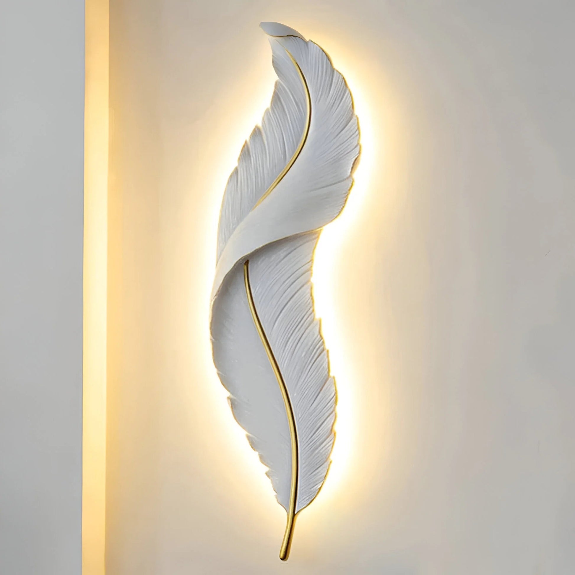 FeatherGlow – Ściemnialna nordycka lampa ścienna LED 2