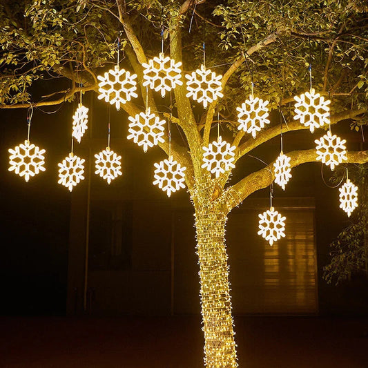 FrostGlow – Lampa ogrodowa w kształcie płatka śniegu 0