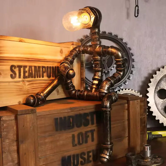 LumeBot – futurystyczna lampa stołowa w kształcie robota 0