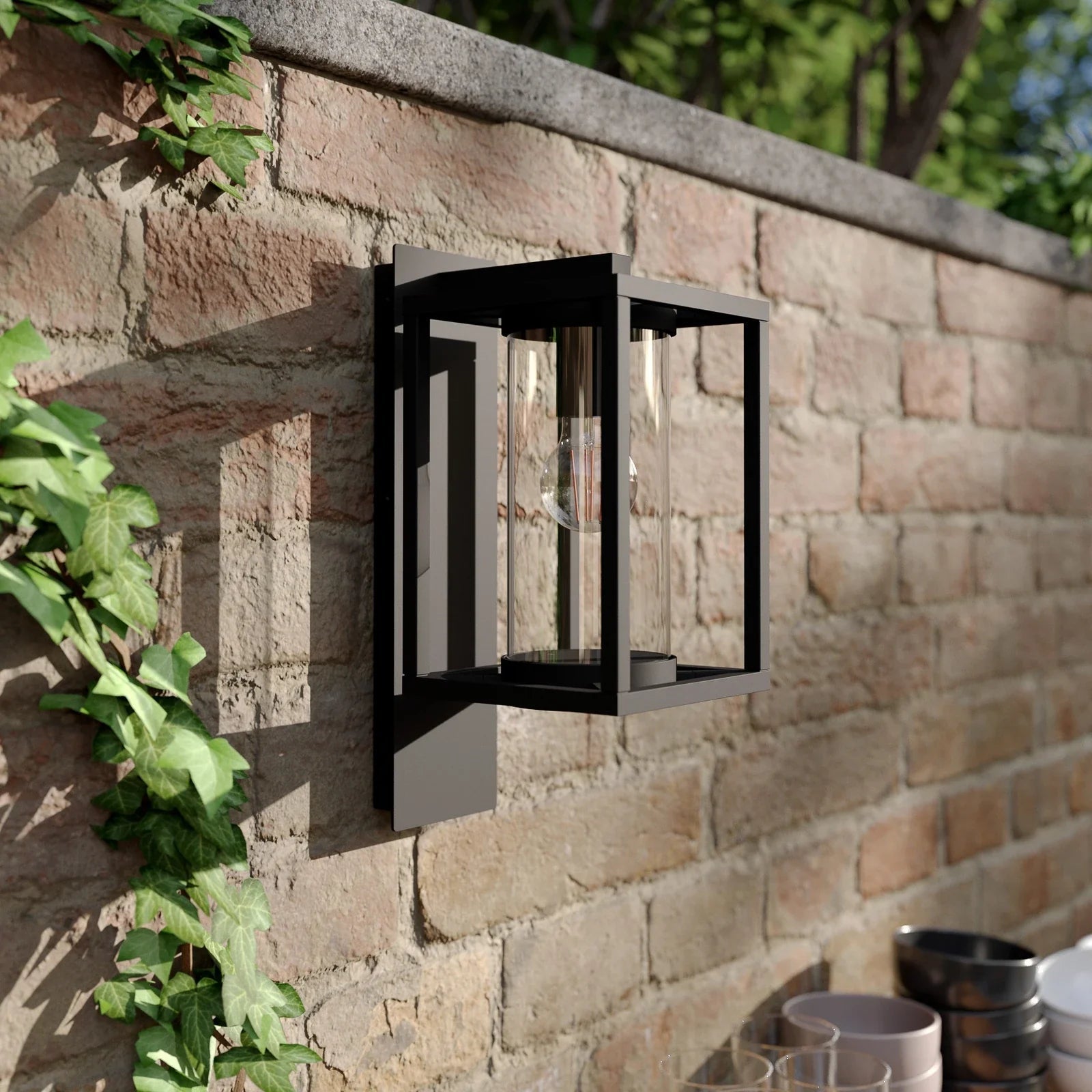 LumeGuard – lampa ogrodowa zewnętrzna z dyfuzorem szklanym 3