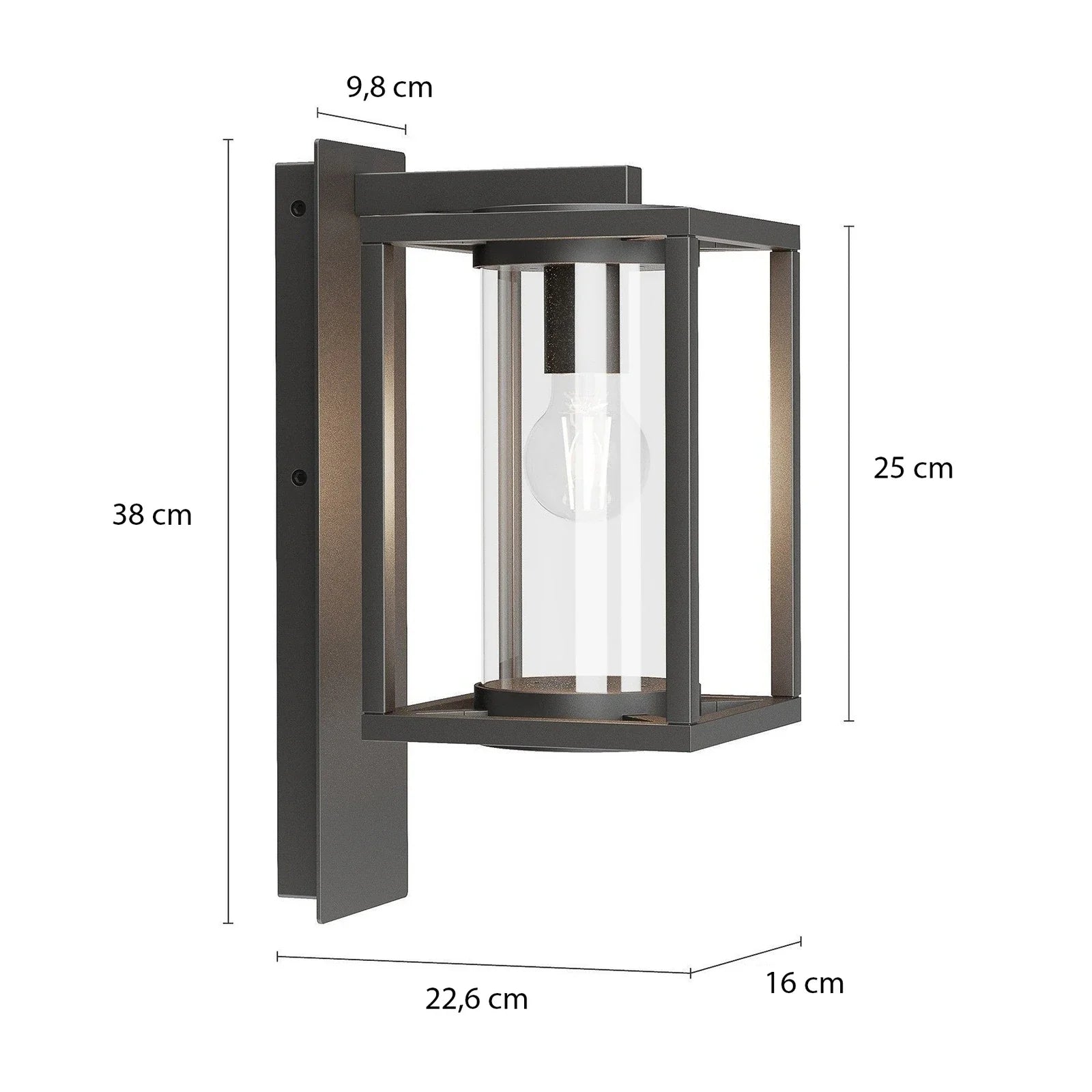 LumeGuard – lampa ogrodowa zewnętrzna z dyfuzorem szklanym 6