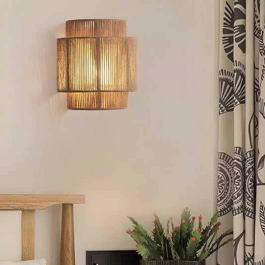 LumiRope – Naturalna lampa ścienna z konopnej liny 0