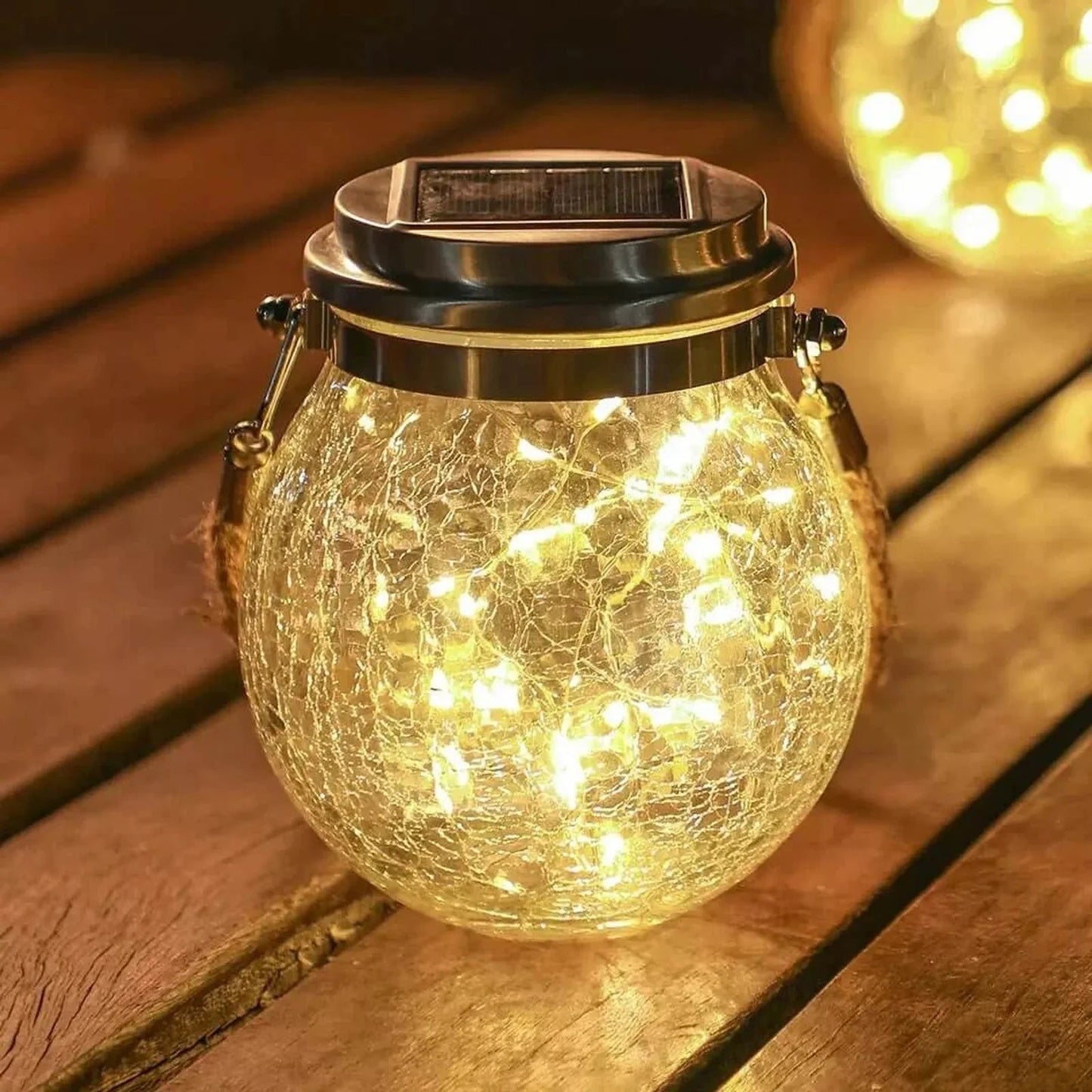 Luminara – Solarna lampa ogrodowa z popękanym szkłem 3