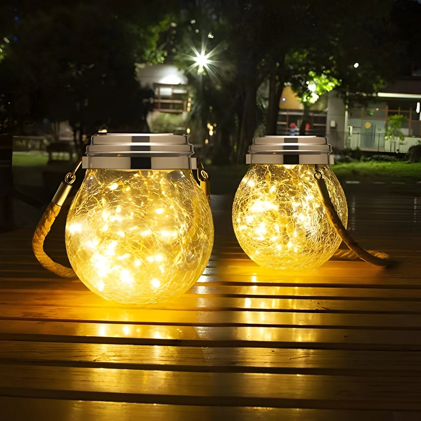 Luminara – Solarna lampa ogrodowa z popękanym szkłem 4