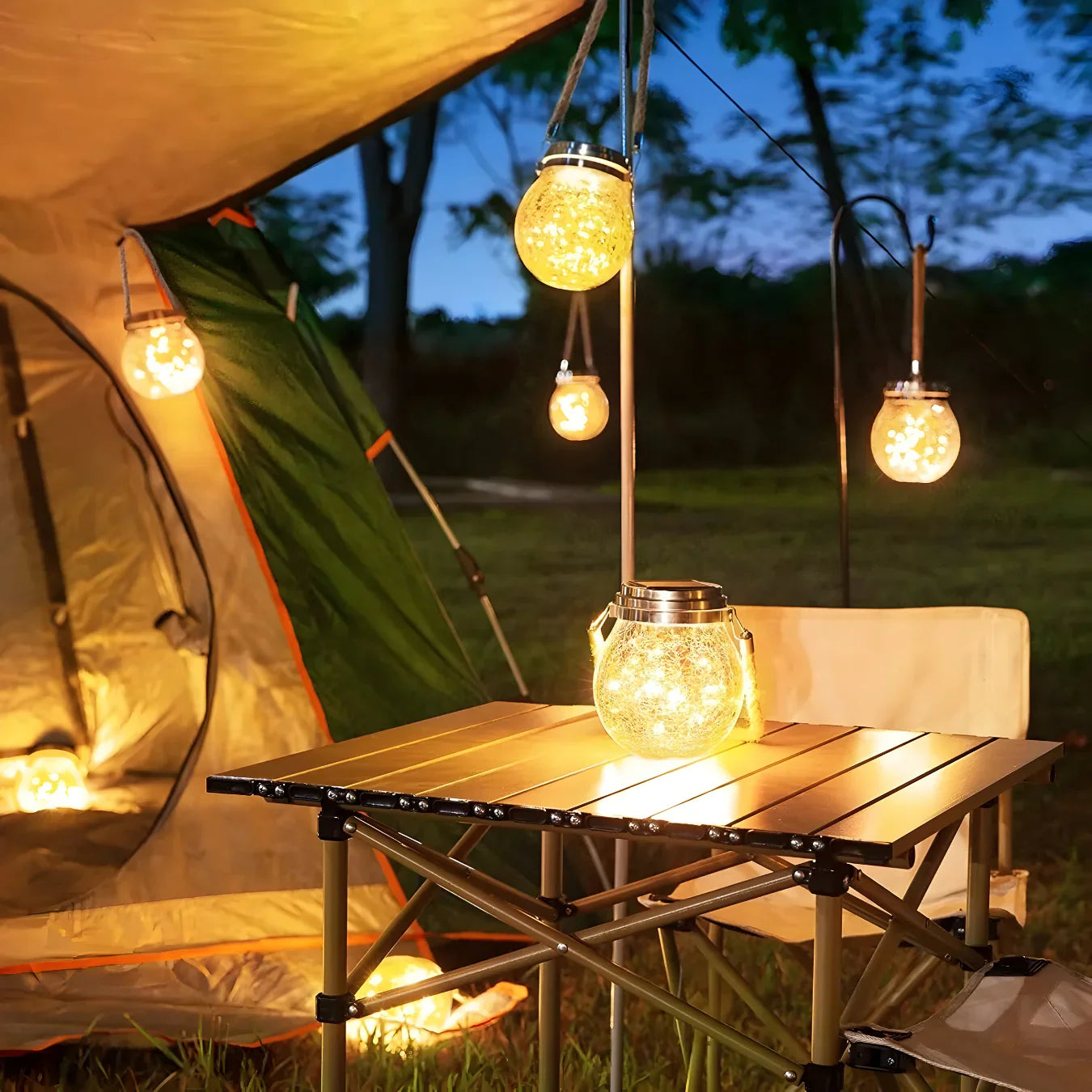 Luminara – Solarna lampa ogrodowa z popękanym szkłem 6
