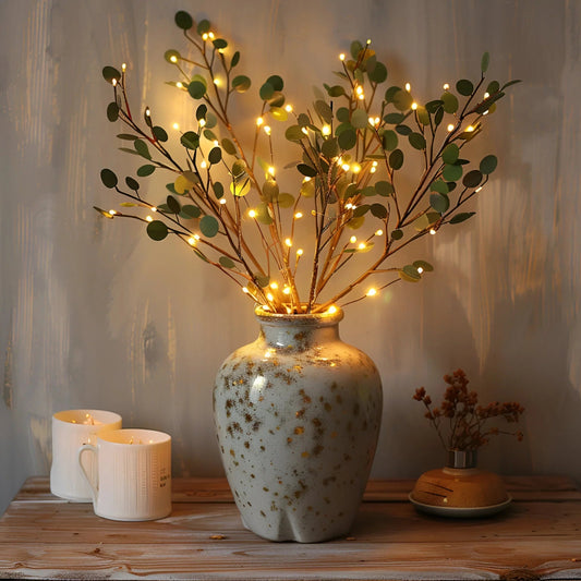 LushGlow – Lampa stołowa z lampkami w kształcie gałązki oliwnej 0