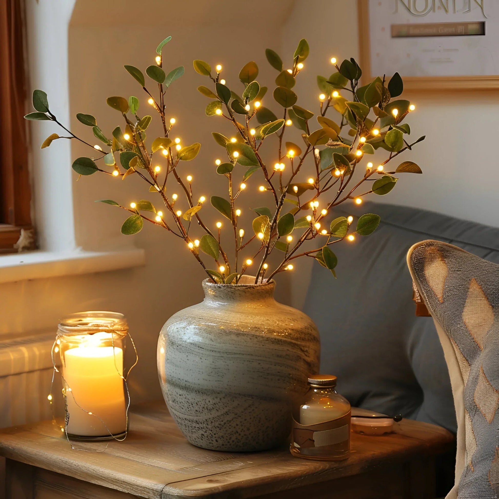 LushGlow – Lampa stołowa z lampkami w kształcie gałązki oliwnej 2