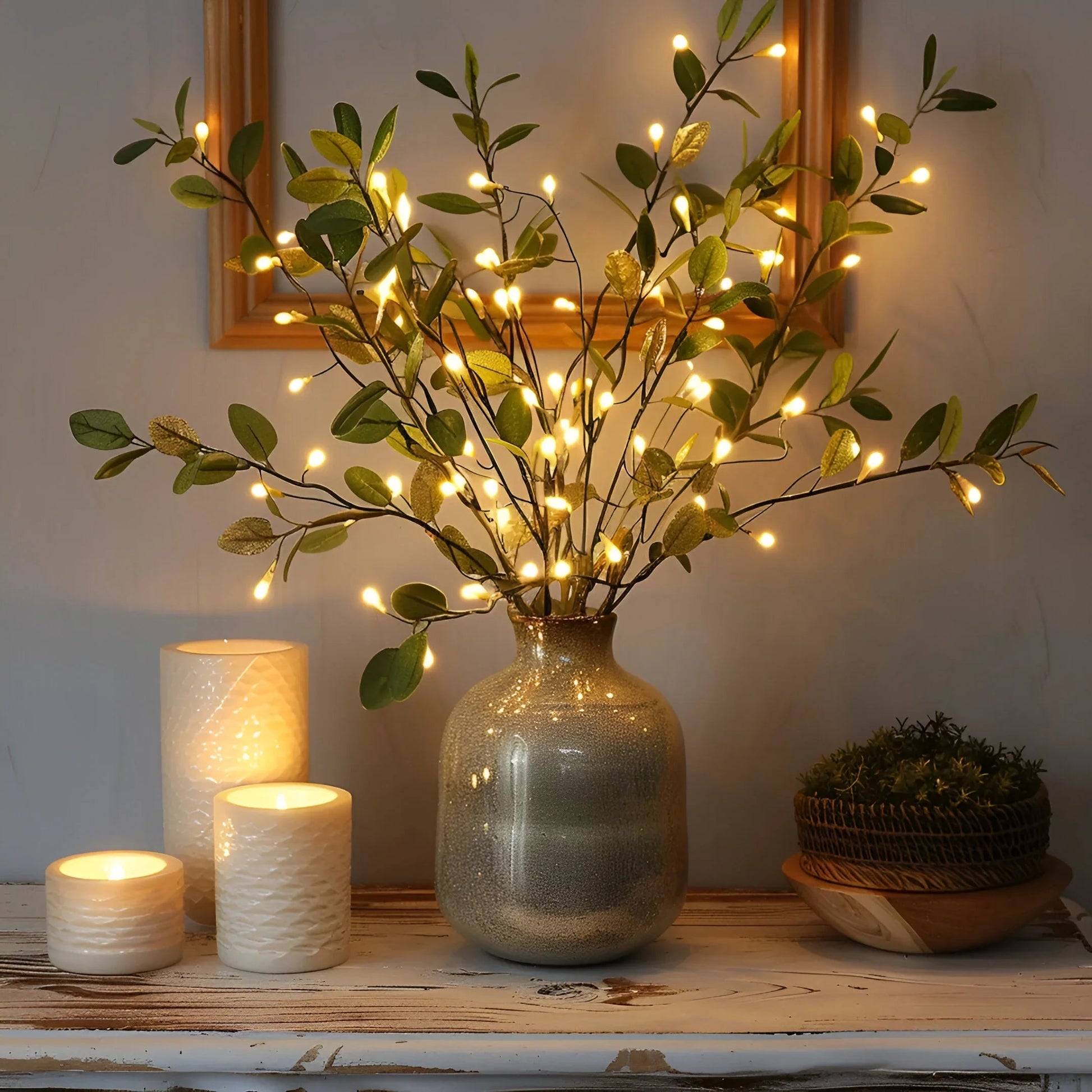 LushGlow – Lampa stołowa z lampkami w kształcie gałązki oliwnej 4