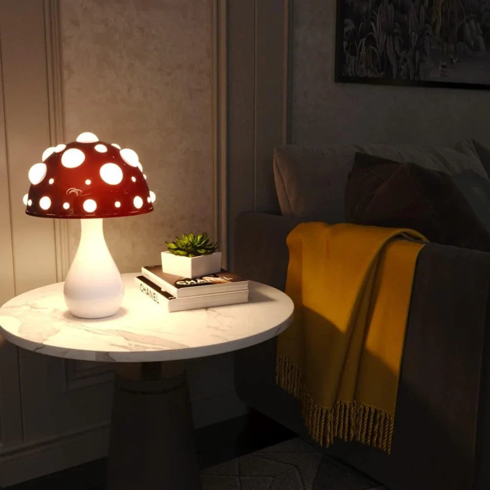 MushGlow – Ciepła, nastrojowa lampa stołowa w kształcie grzyba 3