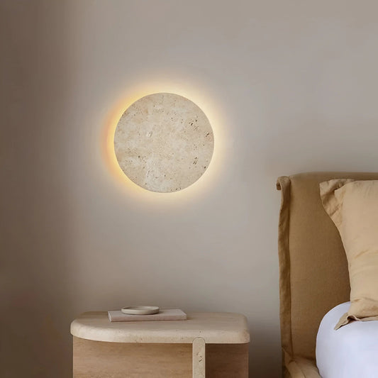 TerraLume – Okrągła kamienna lampa ścienna 0